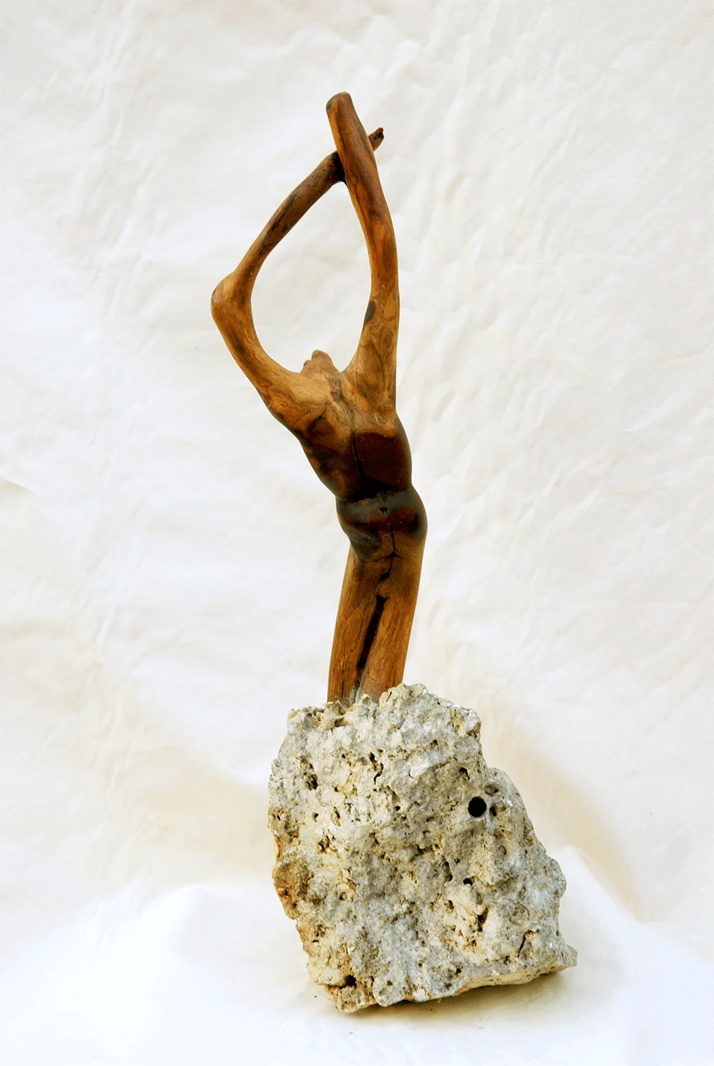 The Crucifix by Rupert Piggott - Mahogany and sticks sculpture