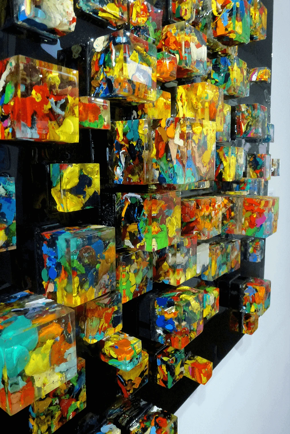 P.V NON-ID-000369 by Rupert Piggott - Acrylic, Resin & mixed media on wood