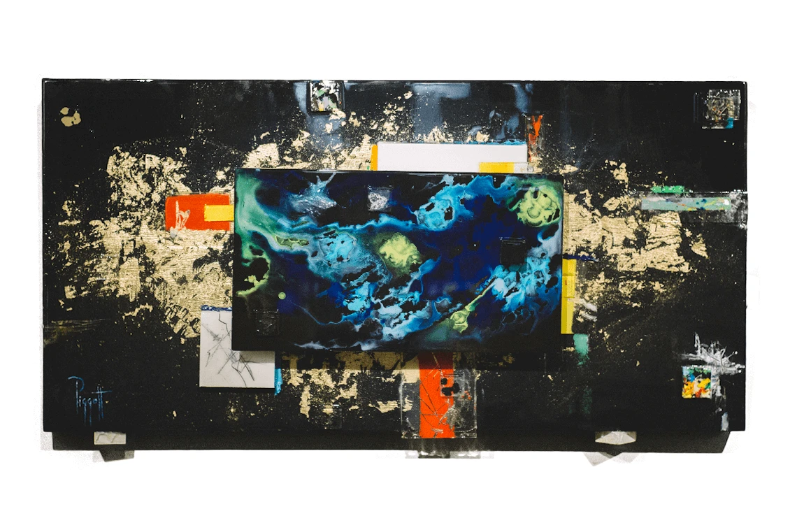 P.V CONSTUCT (SERIES)-000936 by Rupert Piggott - Acrylic, Resin & mixed media on wood