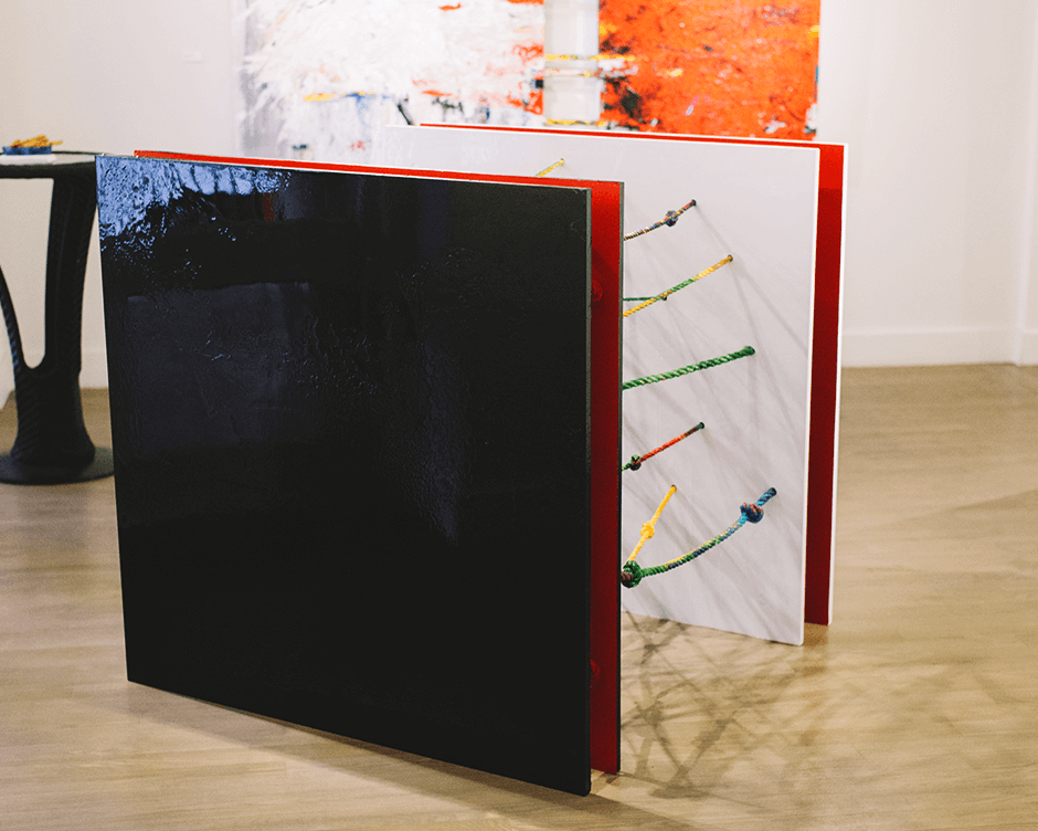 Taijitu #1 by Rupert Piggott - Mix Media Sculture with rope